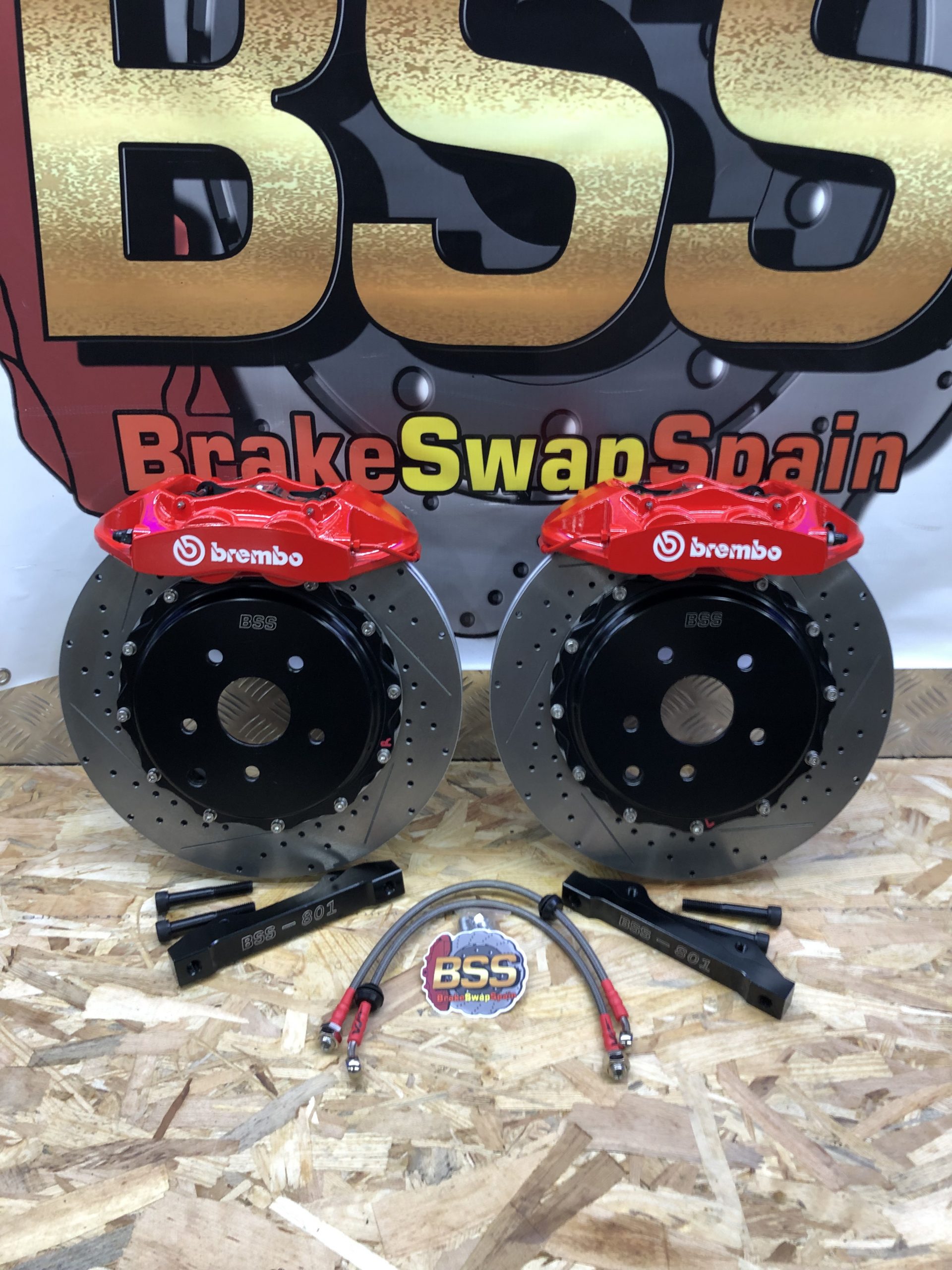 Kit de freno Big Big Braw de Brembo Red 6-Piston